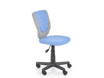 Pisarniški stol TOBI je vrtljiv in nastavljiv po višini. Barve: -siva/modra Dimenzija: - V:78/89 x G:51 x Š:43 cm Nosilnost: 80 kg