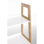Poličnik 4P BROOKLYN 2 je narejen iz lesenega okvirja in belimi mat policami. Material: - Les Dimenzije: širina: 62cm globina: 38cm višina: 130cm