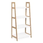 Poličnik 4P BROOKLYN 2 je narejen iz lesenega okvirja in belimi mat policami. Material: - Les Dimenzije: širina: 62cm globina: 38cm višina: 130cm