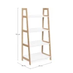 Poličnik 4P BROOKLYN 2 je narejen iz lesenega okvirja in belimi mat policami. Material: - Les Dimenzije: širina: 62cm globina: 38cm višina: 130cm