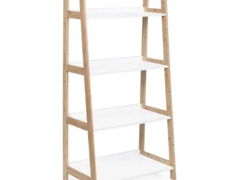 Poličnik 4P BROOKLYN 2 je narejen iz lesenega okvirja in belimi mat policami. Material: - Les Dimenzije: širina: 62cm globina: 38cm višina: 130cm