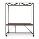 Poličnik C-TETTO 180X220H ima okir iz jekla, ploščo iz jelovine in MDF-ja. Material: - Jeklo - MDF - Jelka Barva: - Črn okvir - Leseni vzorec Dimenzije: