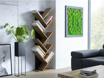 Poličnik RON je narejen iz kvalitetne laminirane plošče, v barvi hrasta s črno barvo. Material: - Laminirana plošča Barve: - Hrast / Črna Dimenzije: -