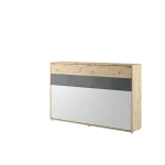 Postelja v omari BALONČEK je praktična in modna vodoravna postelja za v otroško ali mladinsko sobo. Primerna je za vzmetnico širine 120 cm in se lahko