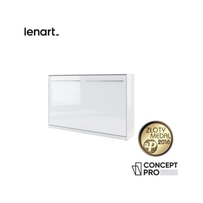 Postelja v omari ZVONČEK PRO 120x200cm - bela visoki sijaj Stenska vertikalna postelja ZVONČEK PRO vam omogoča, da katero koli sobo spremenite v popolno uporabno in estetsko privlačno spalnico. Revolucionaren