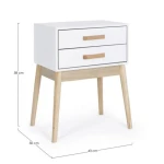 Predalnik 2C ORDINARY bela jje elganten kos pohištva, ki popestri vaš prostor. Noge so izdelane iz kakovostnega borovega lesa, kar zagotavlja stabilnost in