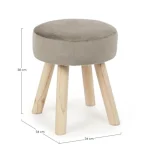 Tabure ADELINE taupe ima okvir iz borovega lesa in MDF-ja, prevleka je iz poliestra z žametnim učinkom. Material: - Les - Poliester Barva: - Les - Taupe