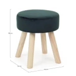 Tabure ADELINE zelena ima okvir iz borovega lesa in MDF-ja, prevleka je iz poliestra z žametnim učinkom. Material: - Les - Poliester Barva: - Les - Zelena