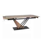 Raztegljiva jedilna miza SILIJA je elegantna in priročna jedilna miza, ki se odlično poda v vsak prostor. Mizna plošča je narejena iz kakovostne keramike v