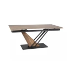 Raztegljiva jedilna miza SILIJA je elegantna in priročna jedilna miza, ki se odlično poda v vsak prostor. Mizna plošča je narejena iz kakovostne keramike v