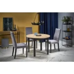 Raztegljiva jedilna miza GORAN je narejena iz kakovostnih materialov. Je sodobna, elegantna in stabilna. Dimenzije: - D: 102/142 x G: 102 x V: 76 cm Material: