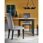 Raztegljiva jedilna miza GORAN je narejena iz kakovostnih materialov. Je sodobna, elegantna in stabilna. Dimenzije: - D: 102/142 x G: 102 x V: 76 cm Material: