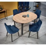 Raztegljiva jedilna miza GORAN je narejena iz kakovostnih materialov. Je sodobna, elegantna in stabilna. Dimenzije: - D: 102/142 x G: 102 x V: 76 cm Material: