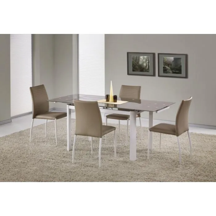 Raztegljiva jedilna miza LAST je elegantna, sodobna in kvalitetna miza. Lepo se poda v vsakršno jedilnico. Dimenzije: - D: 120/180 x G: 80 x V: 75 cm