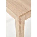 Raztegljiva jedilna miza MAURO sonoma je narejena iz kakovostnih materialov. Je sodobna, elegantna in stabilna. Dimenzije: - D: 118/158 x G: 75 x V: 76 cm