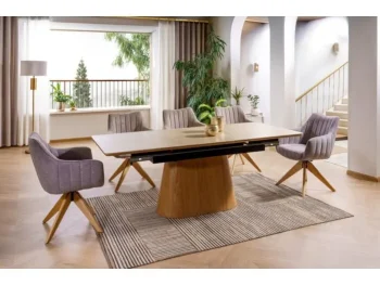 Raztegljiva jedilna miza MONAKO je elegantna in moderna miza. Miza ima funkcijo raztezanja. Lahko jo imaste zloženo ali jo raztegnete do dolžine 200 cm. Miza