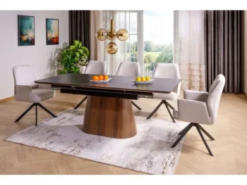 Raztegljiva jedilna miza MONAKO je elegantna in moderna miza. Miza ima funkcijo raztezanja. Lahko jo imaste zloženo ali jo raztegnete do dolžine 200 cm. Miza