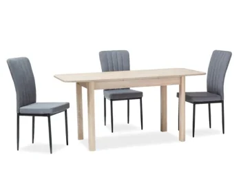 Raztegljiva jedilna miza OGI XL sonoma je izredno stabilna in elegantno oblikovana. Mizna plošča je izdelana iz laminirane plošče. Okvir pa je izdelan iz