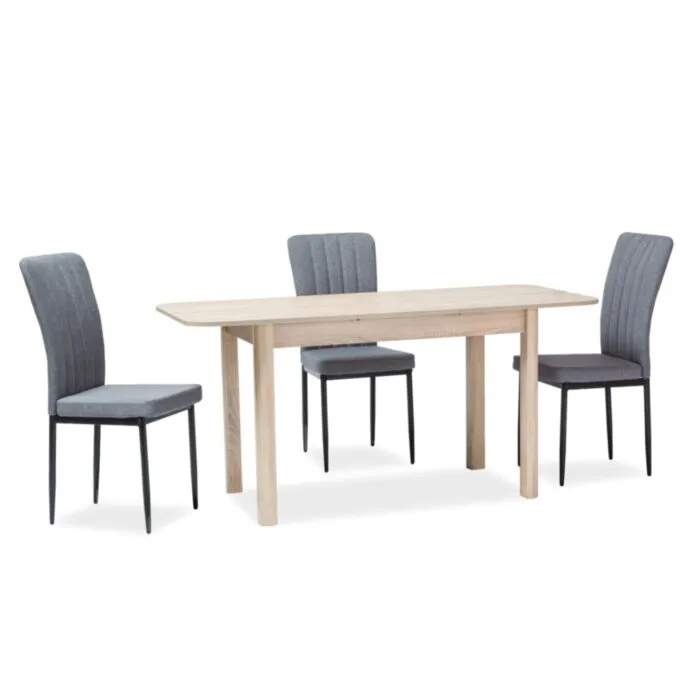 Raztegljiva jedilna miza OGI XL sonoma Raztegljiva jedilna miza OGI XL sonoma je izredno stabilna in elegantno oblikovana. Mizna plošča je izdelana iz laminirane plošče. Okvir pa je izdelan iz