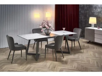 Raztegljiva miza TIZIAN je idealna miza za jedilne prostore, kjer se zbere več ljudi. Je sodobna, elegantna in zelo kvalitetna. Dimenzije: - D: 160/210