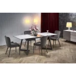 Raztegljiva miza BAMBI, bo prinesla svežino in eleganco v vaš prostor. Narejena je iz kakovostnega stekla in MDF-ja. Noge so narejene iz kovine. Mizna