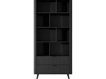 Regal LILJA 2 - črna, je eleganten kos pohištva, ki popestri vaš prostor s svojim luksuznim dizajnom. Narejen je iz kakovostnih materialov v črni barvi.