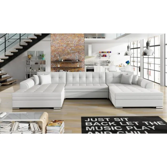 Sedežna garnitura VENTO 7 Kotna sedežna garnitura VENTO 7 je odlična garnitura po odlični ceni. Sedežna se raztegne v dodatno ležišče z dolphin mehanizmom. Dizajn, kateri vas bo