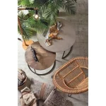Set 2 klubskih mizic AMIRA X34 ima kovinsko konstrukcijo in aluminijasti vrh. Mize so odličen kos pohištva za vsak ambient. Mizice se razlikujejo po