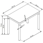 Steklena okrogla miza RAGUS je elegantna in klasična. Je zelo stabilna in kvalitetna. Lepo se poda v vsakršno jedilnico. Dimenzije: - D: 100 x G: 60 x V: 75