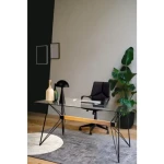 Steklena miza PRIMARY 160X80 ima kovinsko konstrukcijo, sredinski del je iz brezovega lesa. Mizna plošča je iz kaljenega stekla. Barva: - Črna / les