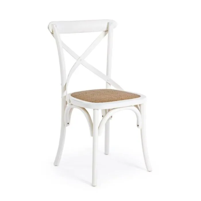 Stol CROSS - bela Stol CROSS - bela, je eleganten stol, ki popestri vaš prostor ali okolico. Primeren je tako za jedilnice, kmečke turizme ali opremo gostinskih lokalov.