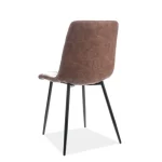 Moderni stol HEMINGWAY je zelo udoben, eleganten in vpadljiv. Na voljo je v rjavi in sivi barvi umetnega usnja. Noge stola so tanke in elegantne, kar stolu