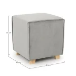Tabure ADEL siva ima okvir iz borovega lesa in MDF-ja, oblečen je v poliester z žametnim učinkom. Material: - Borov les - MDF Barva: - Les - Siva Dimenzije: