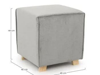 Tabure ADEL siva ima okvir iz borovega lesa in MDF-ja, oblečen je v poliester z žametnim učinkom. Material: - Borov les - MDF Barva: - Les - Siva Dimenzije:
