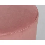 Tabure LUCILLA roza ima strukturo iz borovega lesa in MDF-ja, podnožje je barvano v zlato barvo. Prevleka je iz poliestra, ki daja učinek žameta. Material: