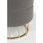 Okvir tabureja PAVLINA je iz MDFja in vezanega lesa, noga je zlata-kromirana. Prevleka je iz poliestra z žametnim učinkom. Polnilo je pena. Dimenzije: