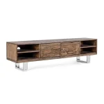 TV regal 2A STANTON ima okvir iz lesa in noge iz nerjavečega jekla. Dimenzije: širina: 175cm globina: 40cm višina: 45cm