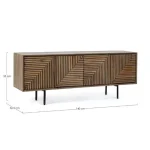 TV regal 4A DARSEY je narejen iz MDF-ja in ima kovinske noge. Struktura je iz lesa, predal ima v vratih. Material: - MDF - Kovinske noge - Les Barva: - Črne