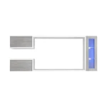 TV regal ALAX je narejen iz kvalitetne laminirane plošče, ki je odporna na udarce. Dobavljiv je v moderni beli mat s kombinacijo beton barve. Sestavljajo ga