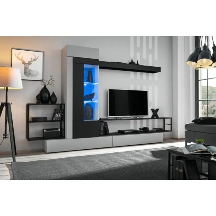 TV regal EBEL TV regal EBEL je narejen iz kvalitetne laminirane plošče s kovinskim okvirjem. TV regal EBEL je moderen in eleganten dizajn dnevnega regala. V kompletu