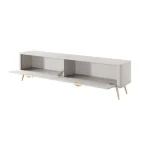 TV regal LILJA - 163, je eleganten kos pohištva, ki popestri vaš prostor s svojim luksuznim dizajnom. Narejen je iz kakovostnih materialov v barvi beige.