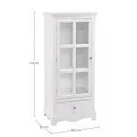 Vitrina BLANC 1A-1C H114, je eleganten in funkcionalen kos pohištva, primeren za različne prostore v domu. Izdelana je iz kakovostnega MDF-ja, kar zagotavlja