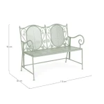 Vrtna klop 2P HARRIET je popolen kos pohištva za vašo okolico. S svojo eleganco popestri vsak prostor. Narejena je iz kovine. Dimenzije: širina: 115cm