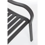 Vrtna klop JANELLE antracit je narejena iz jekla z mat zaključkom. Material: - Jeklo Barva: - Antracit Dimenzije: širina: 123cm globina: 57cm višina: 87cm