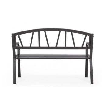 Vrtna klop JANELLE antracit je narejena iz jekla z mat zaključkom. Material: - Jeklo Barva: - Antracit Dimenzije: širina: 123cm globina: 57cm višina: 87cm