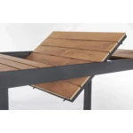 Vrtna miza ELIAS 140-200X90 SJ61 antracit ima aluminjast okvir. Ima možnost podaljšanja. Dimenzije: širina: 140/200cm globina: 90cm višina: 75cm