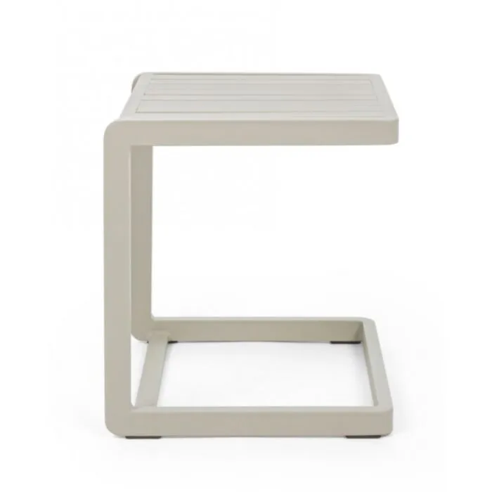 Vrtna mizica KONNOR 40X40 bež je narejena iz prašno prevajanega (poliester) aluminija. Material: - Poleister - Aluminij Barve: - Bež Dimenzije: širina: