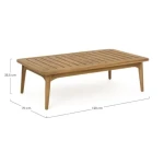 Vrtna mizica NINFA-XENIA 120X70 je narejena iz tika in ima končni zaščitni premaz in barvo akzonobel (UV odpornost). Material: - Tik - Zaščitni premaz