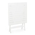 Vrtna zložljiva miza ELIN 70X70 LH30 bela je narejena iz aluminija, prašno barvan (poliester). Material: - Aluminij Barva: - Bela Dimenzije: širina: 70cm