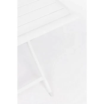 Vrtna zložljiva miza ELIN 70X70 LH30 bela je narejena iz aluminija, prašno barvan (poliester). Material: - Aluminij Barva: - Bela Dimenzije: širina: 70cm